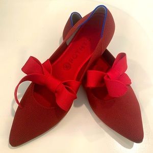 Rothy’s like new red shoes with bow